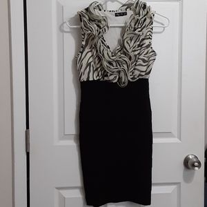 Women's petite zebra dress